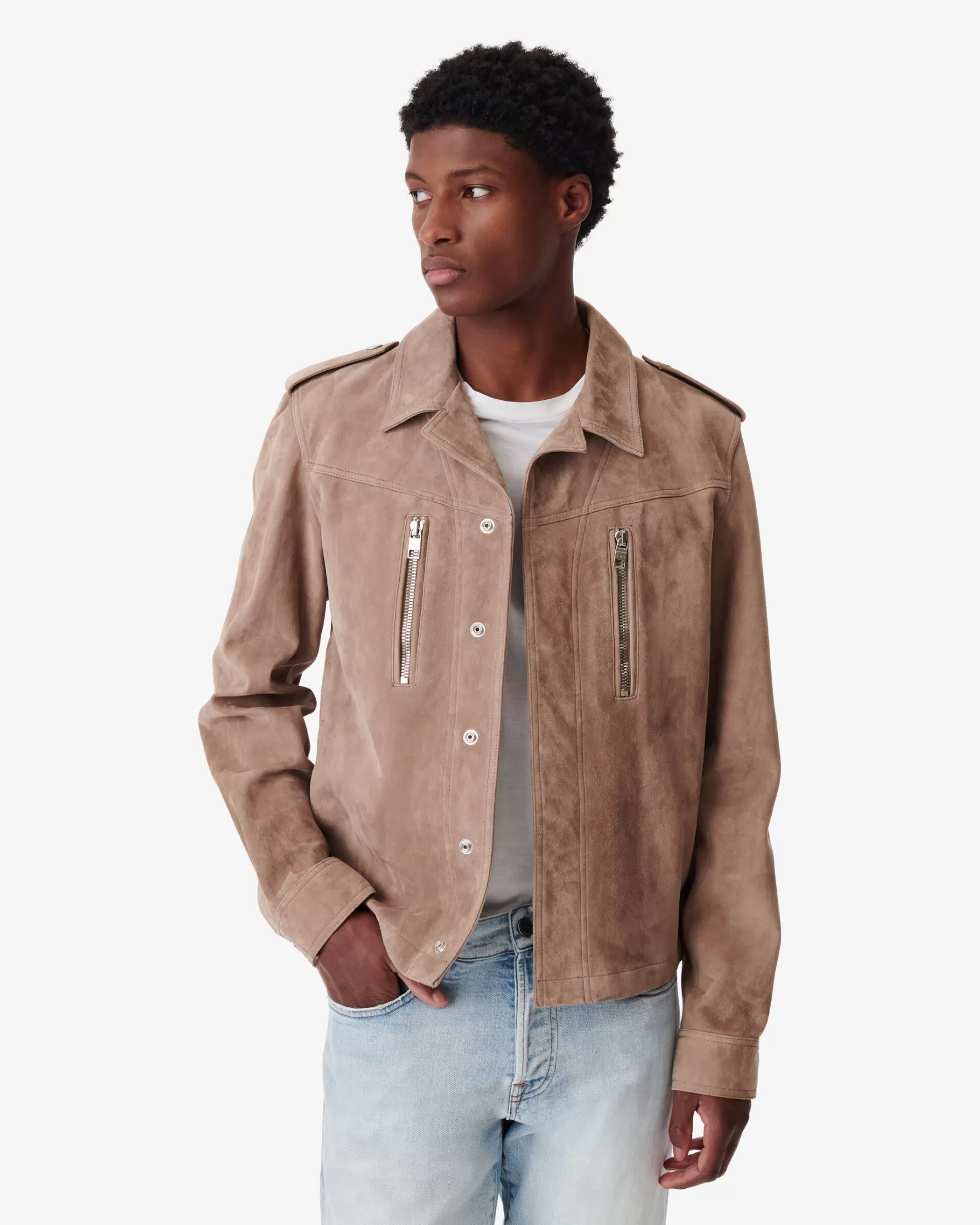 New Veste En Cuir Suede Jorin Homme Vestes & Manteaux