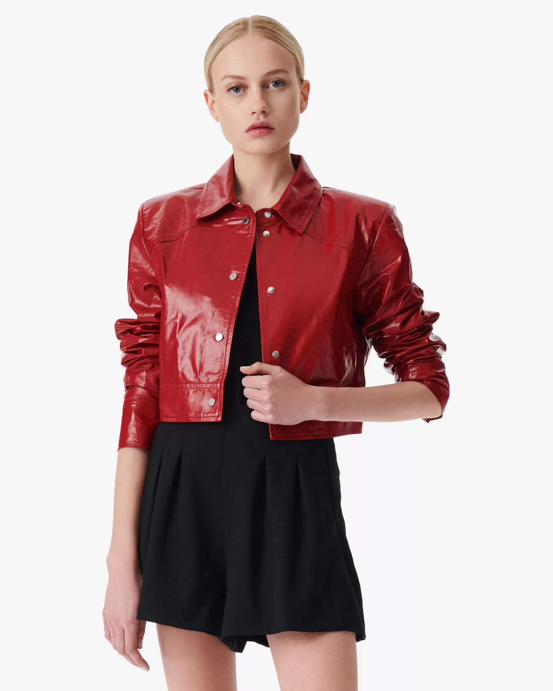 Cheap Veste En Cuir Verni Devta Femme Vestes & Manteaux