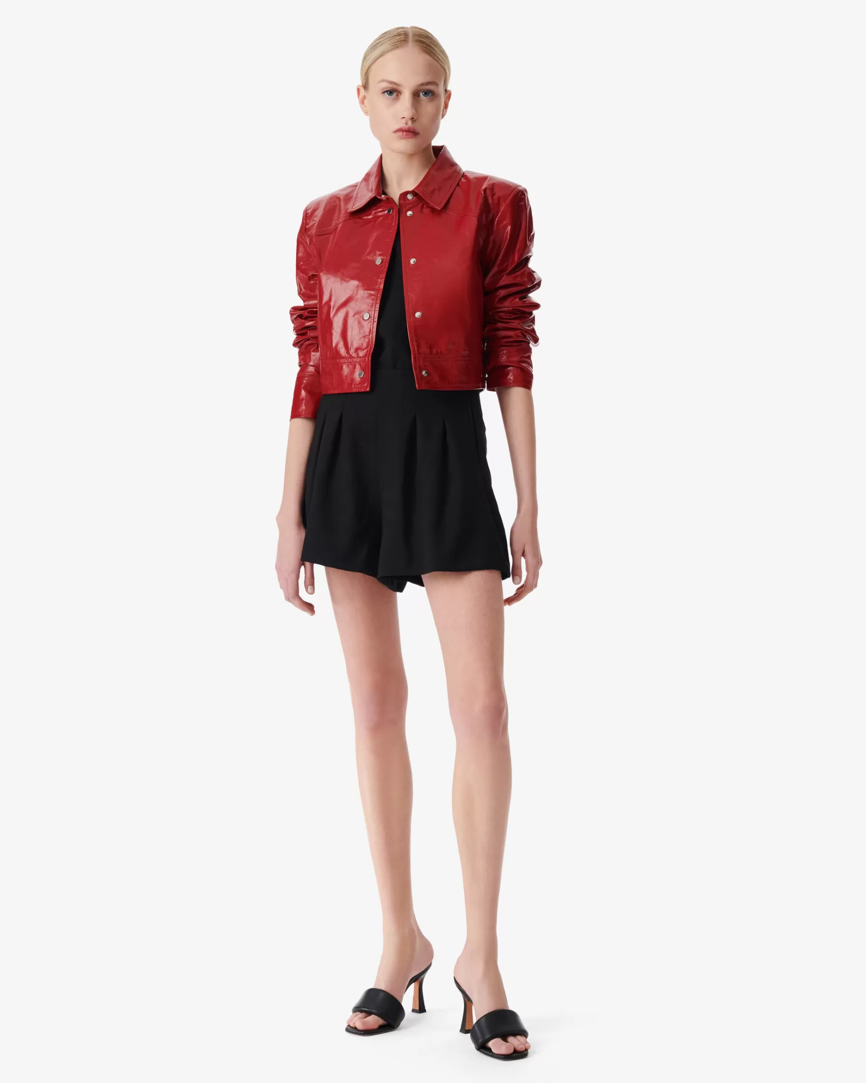 Cheap Veste En Cuir Verni Devta Femme Vestes & Manteaux