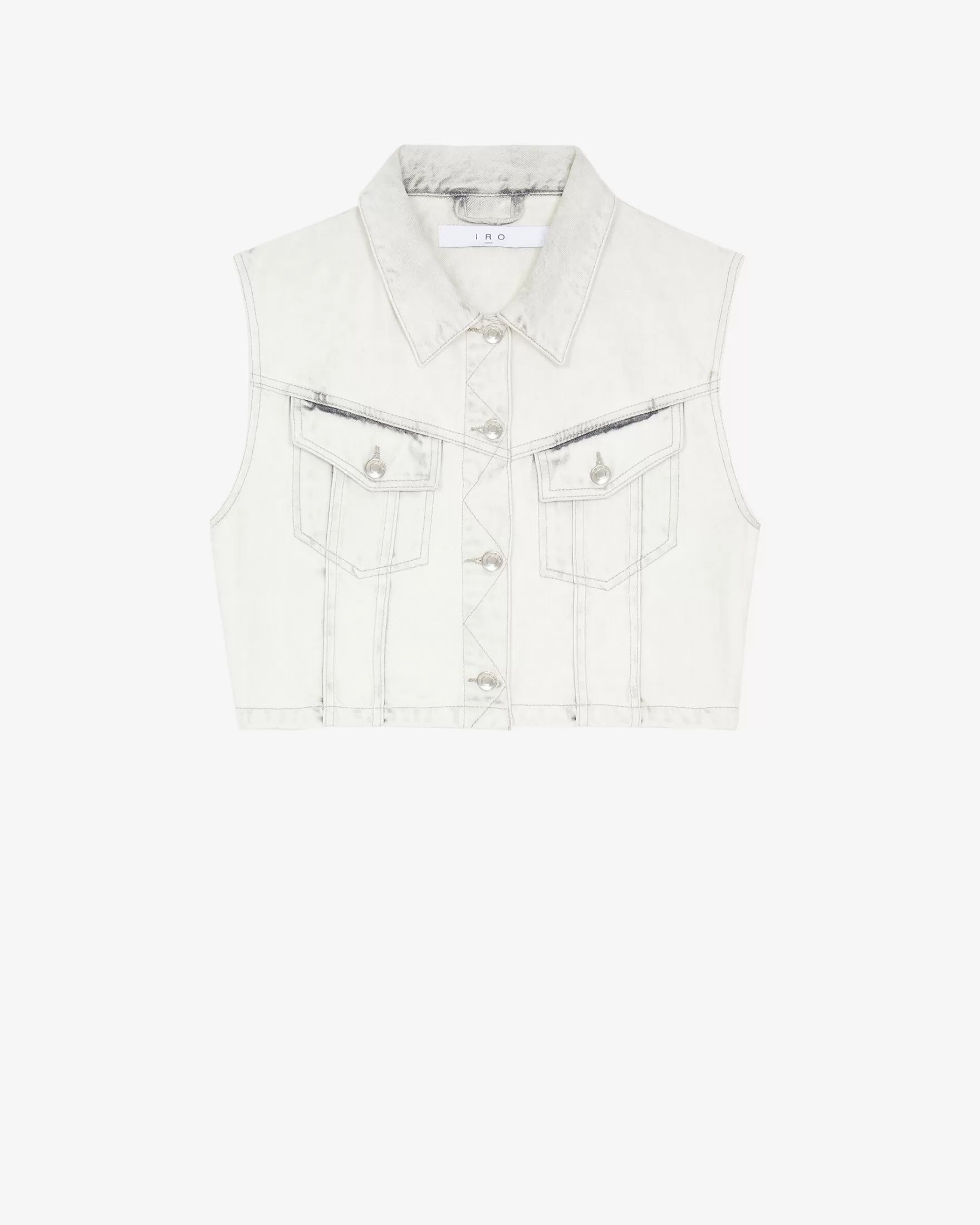 Online Veste En Jean Sans Manches Clodi Femme Vestes & Manteaux