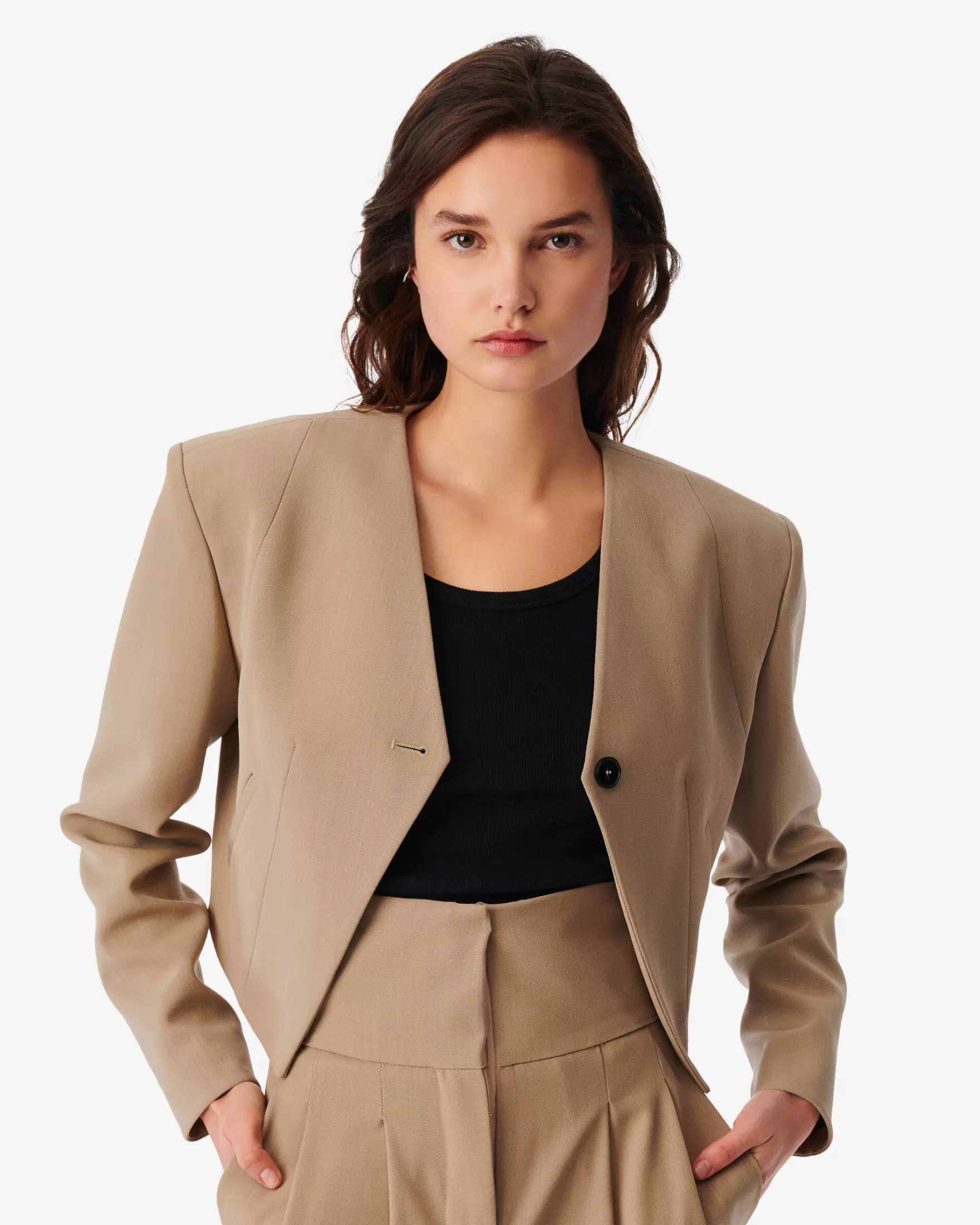 Clearance Veste En Laine A Epaulettes Ursa Femme Vestes & Manteaux