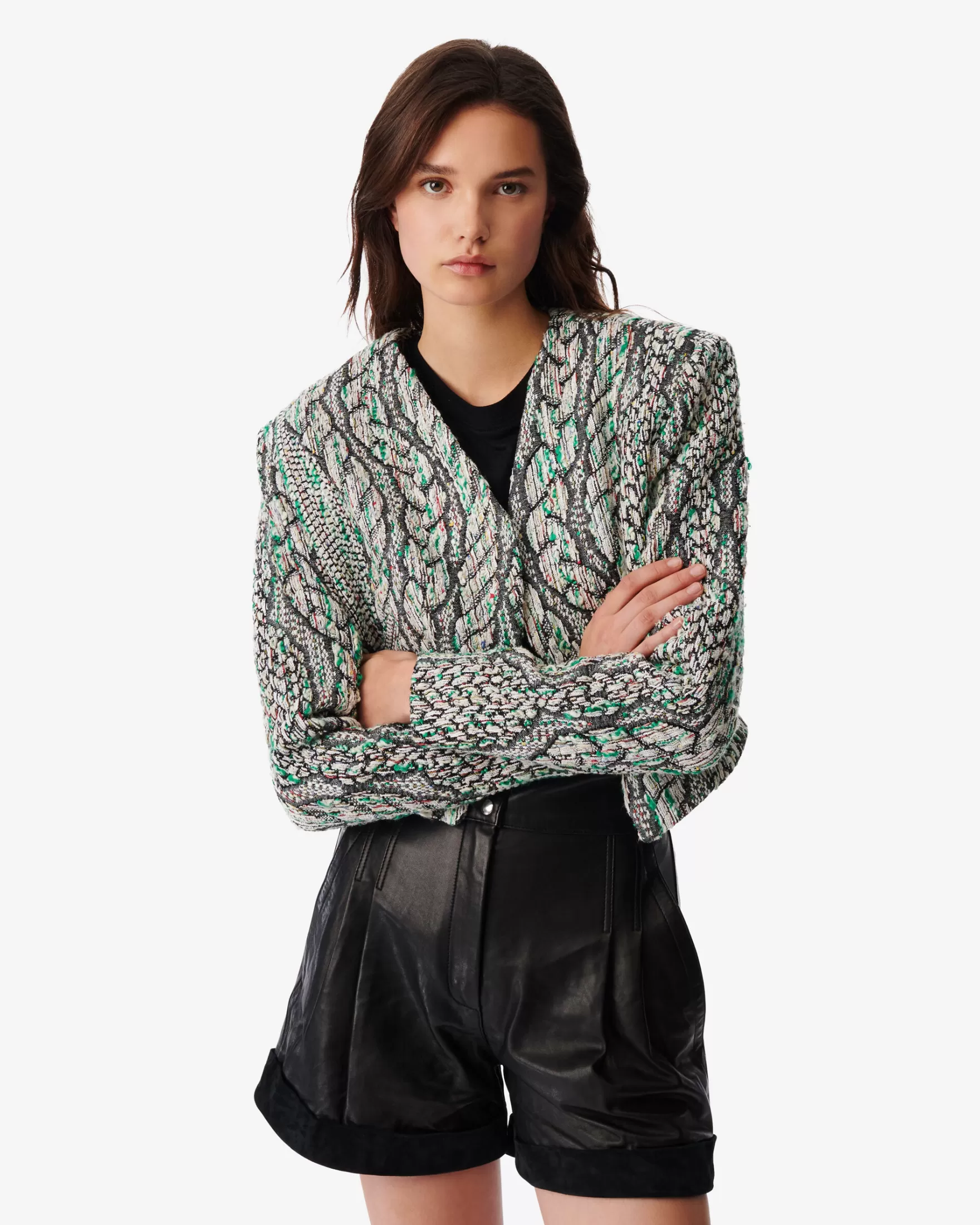 Sale Veste En Tweed A Epaulettes Agnese Femme Vestes & Manteaux
