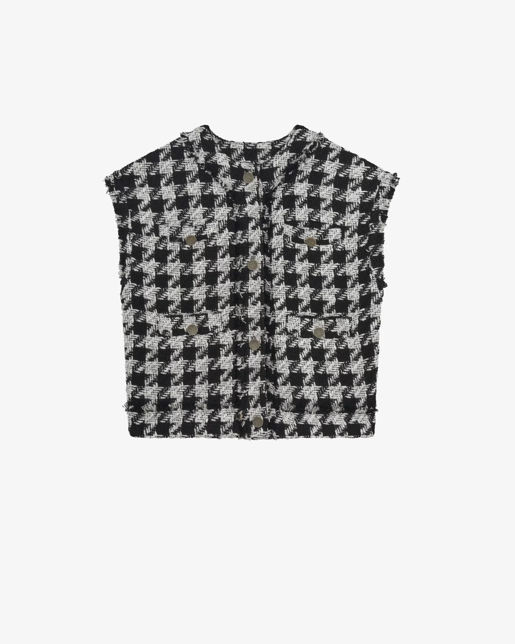 Shop Veste En Tweed Sans Manches Lilous Femme Vestes & Manteaux