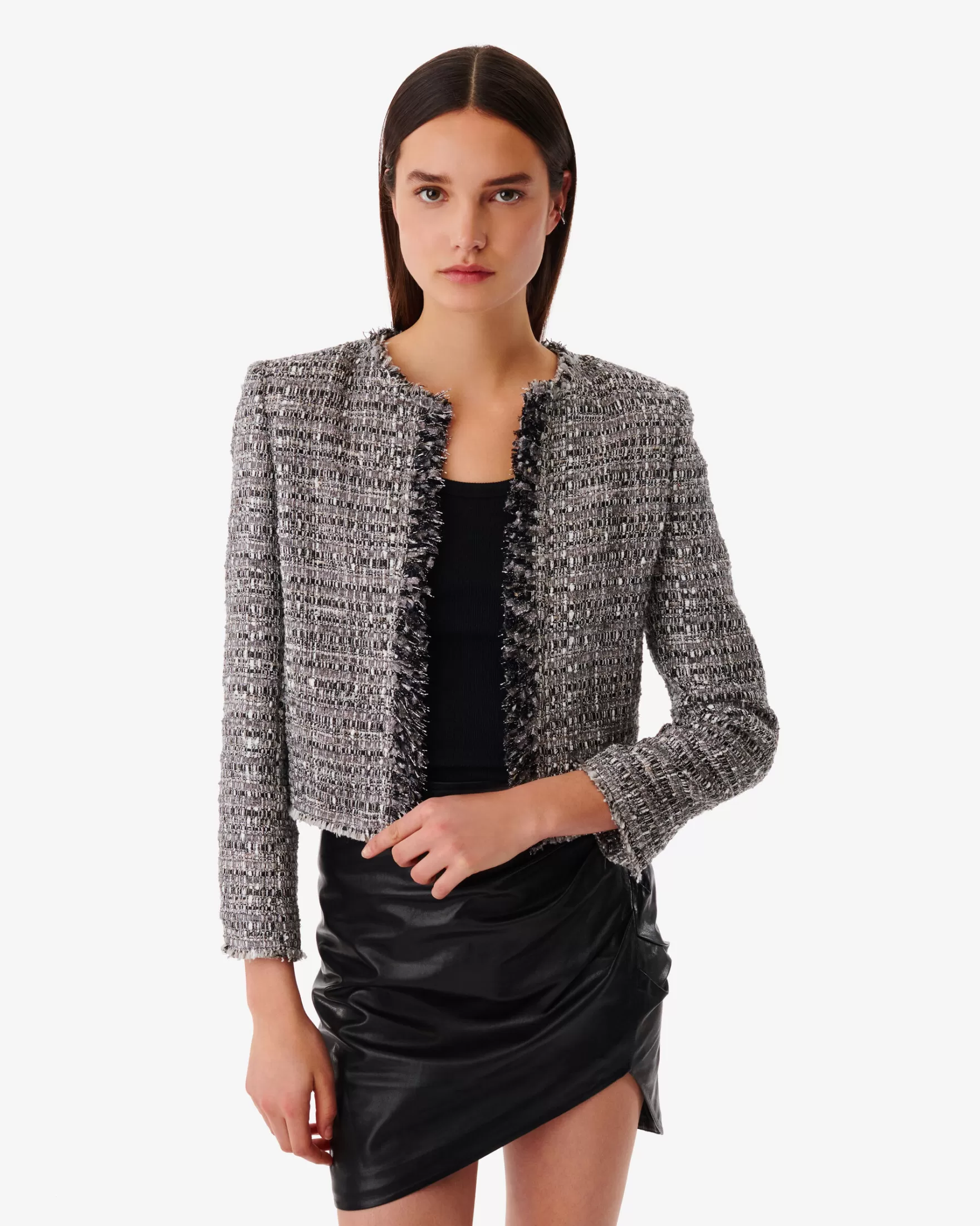 Clearance Veste En Tweed Zico Femme Vestes & Manteaux