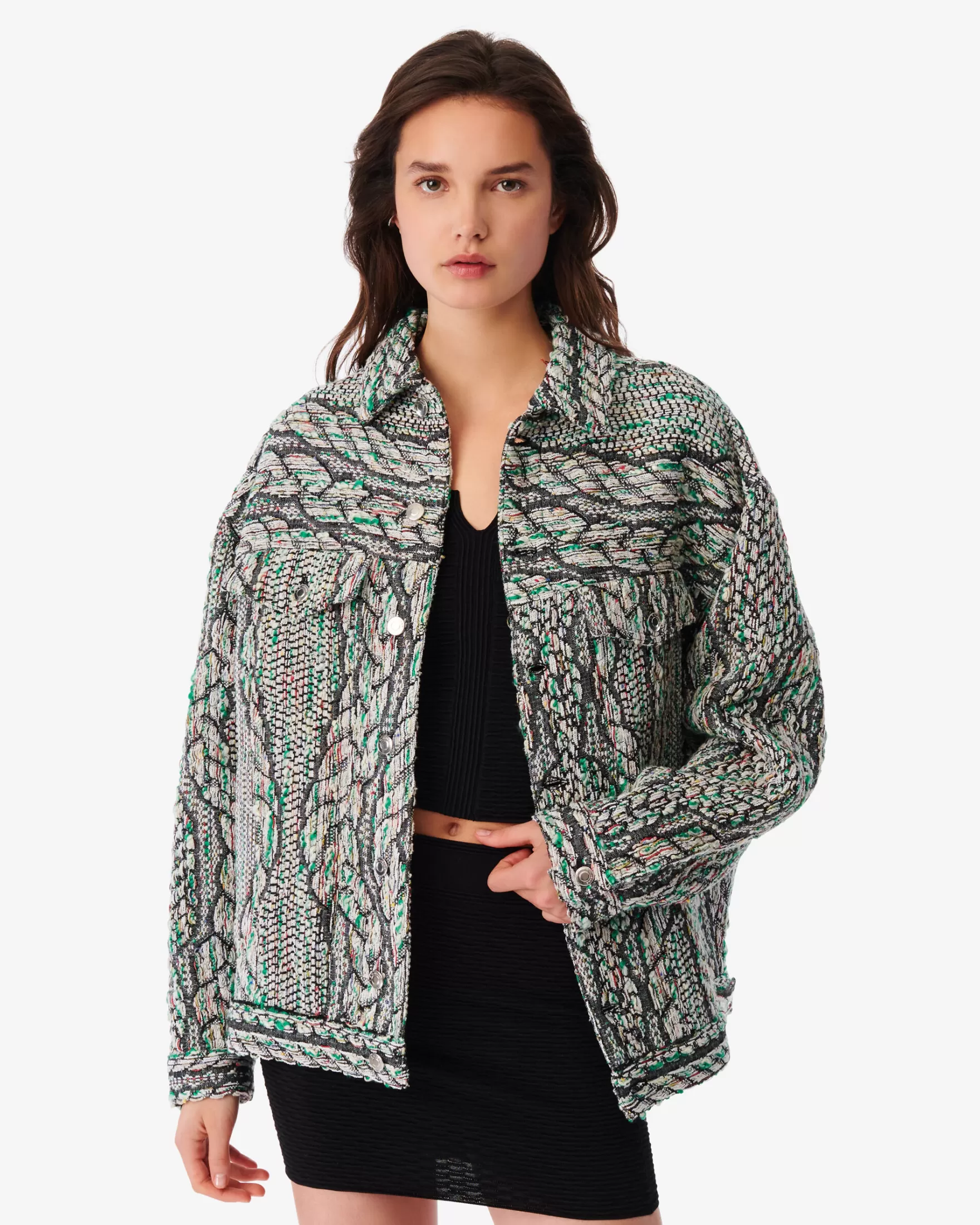 Discount Veste Oversize En Tweed Aldot Femme Vestes & Manteaux